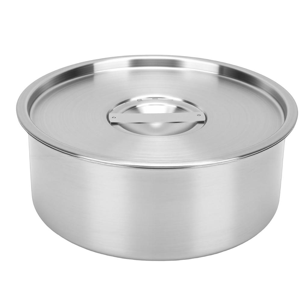 Stainless Steel Steaming Bowl with Lid Thickened Heat Proof Home Steam Rice Bowl for Cooking