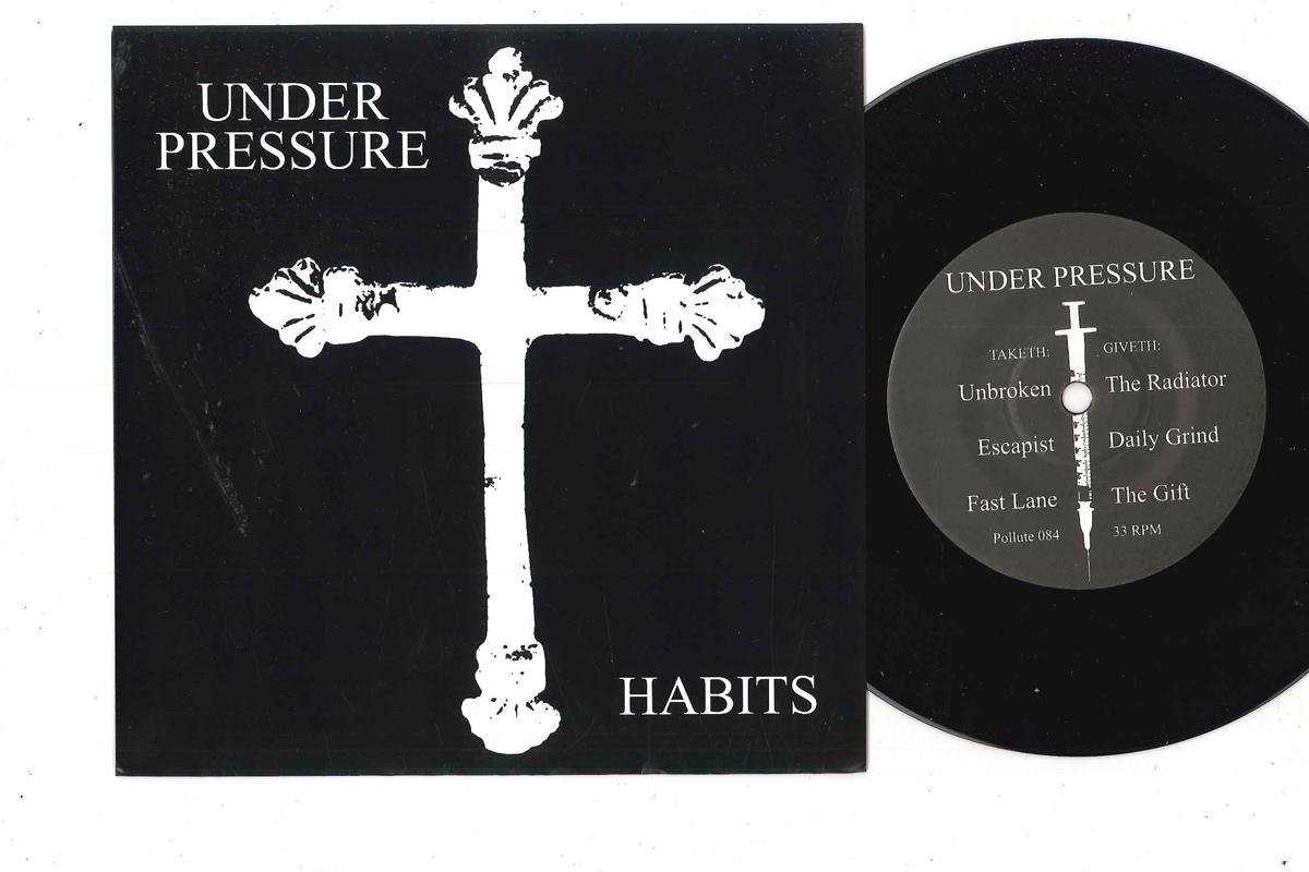 

7inch Record UNDER PRESSURE - Habits POLLUTE084 SOUND POLLUTION 2004 US Rock Used