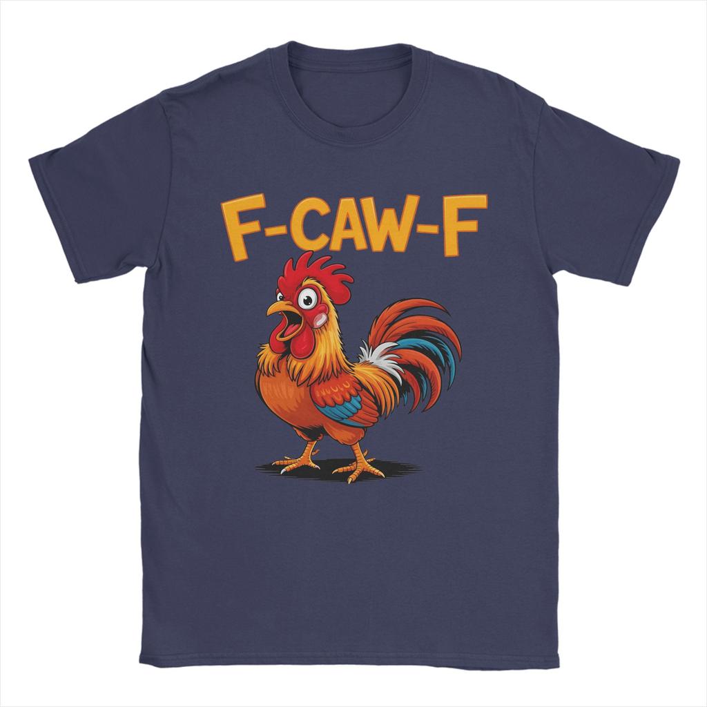 Zabawna koszulka z memem kurczaka F-Caw-F FCAWF na lato, bawełniana koszulka dla mężczyzn, modny T-shirt z krótkim rękawem, casualowe topy Y2K