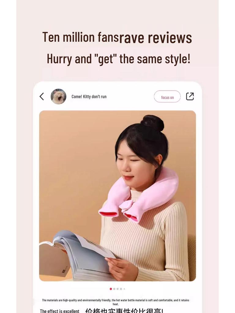 Transparent Hot Water Bottle Scarf: Neck Protector & Warm Compress