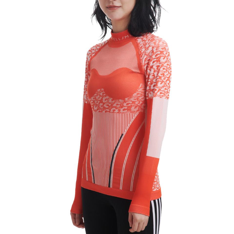 Adidas Training Series Sexy Fashion Slim Fit Long Sleeve T-Shirt Women Tops Orange DT8601
