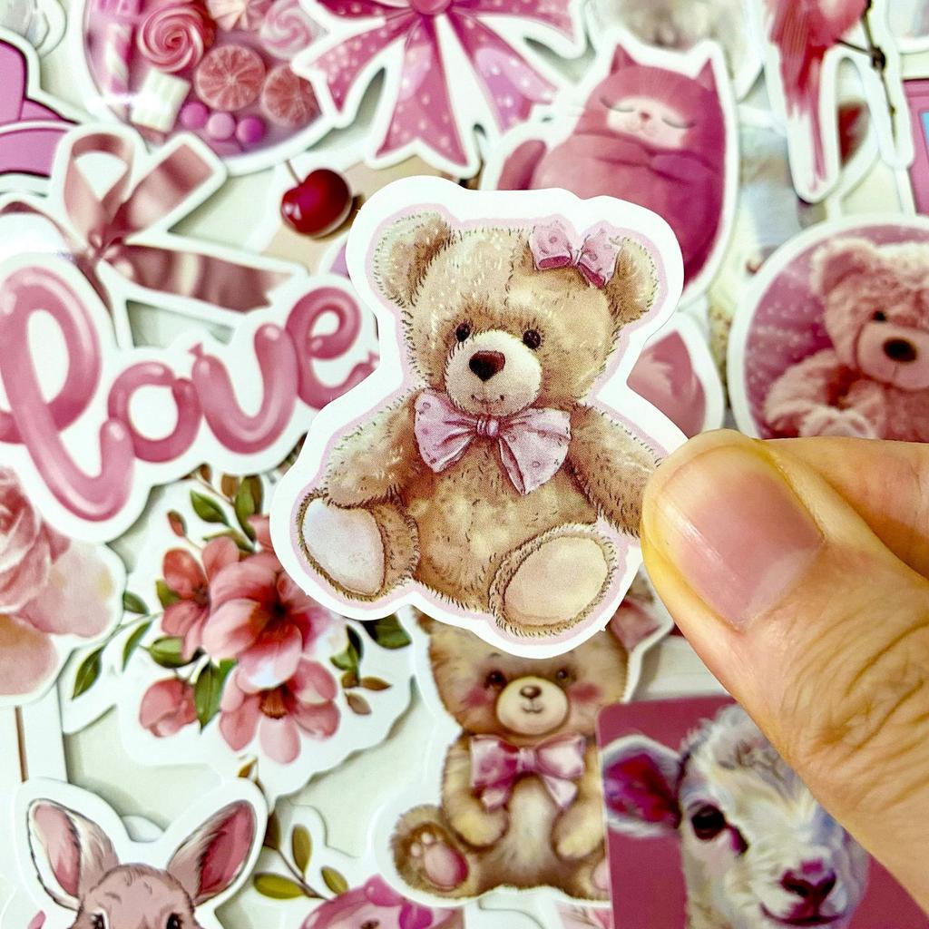 50 Pink Bookish Graffiti Stickers Reading Series Graffiti Stickers Guitar Laptop Suitcase