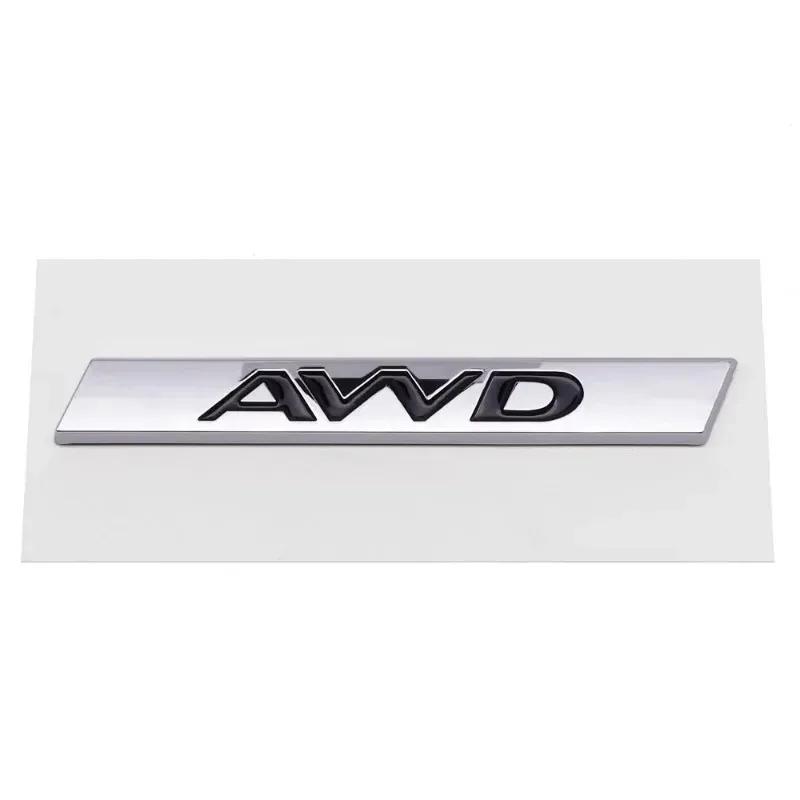 3D ABS Silver Black AWD Logo Emblem Car Rear Trunk Badge Decal For Jaguar XE XJL F-PACE AWD Sticker Auto Styling Accessories PP23