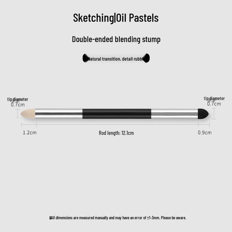 Sketching & Blending Tools Set: Blending Stumps, Sponge Ball, and Tortillon Paper