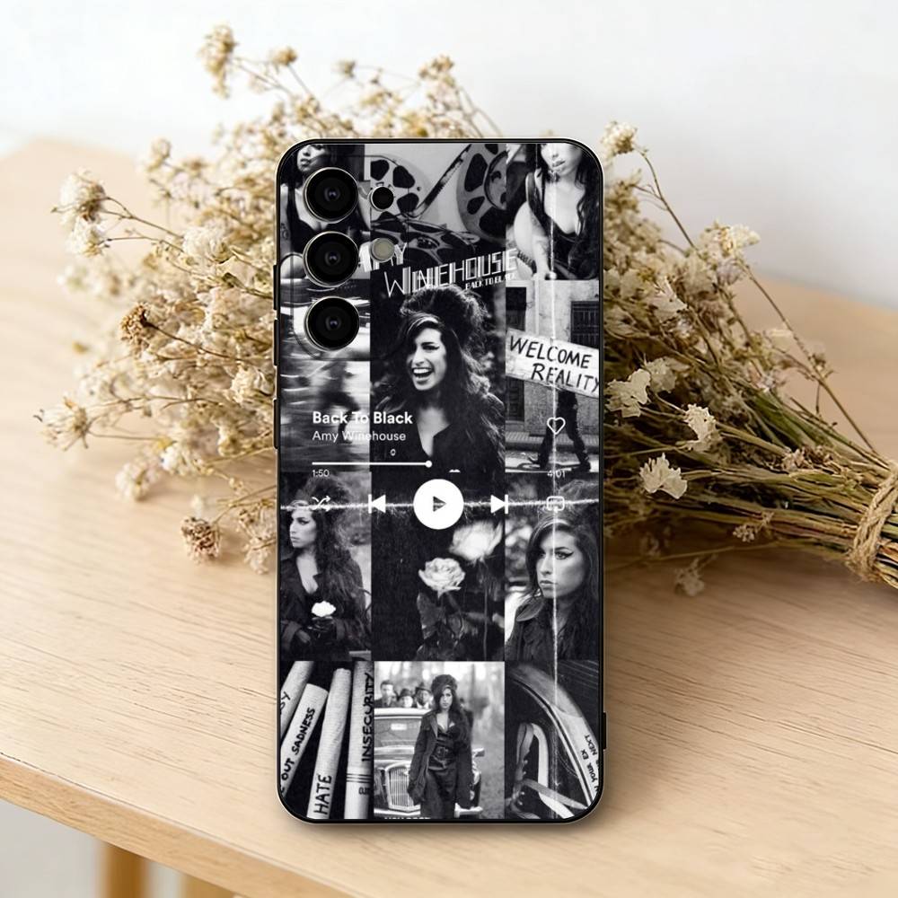

A-Amy W-Winehouse Phone Case Black Silicone Soft For Samsung S25,S24,S21,S22,S23,S30,Ultra,S20,Plus,Fe,Lite Samsung S24fe
