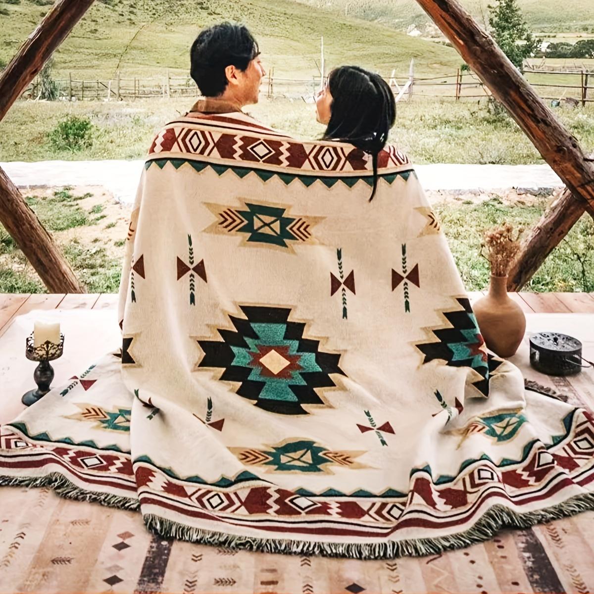 

Vibrant Bohemian Picnic Blanket - Durable, Washable, Indoor & Outdoor Essential. 90 x 150cm