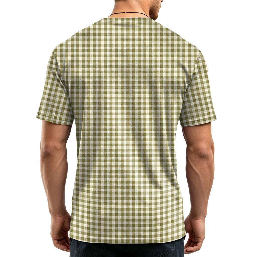T-shirt da uomo a maniche corte con scollo rotondo ad asciugatura rapida, Maglietta in rete leggera e traspirante, Top con stampa per festival