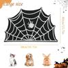 Halloween Pet Mat for Food Water Feeding Mat Spider Web for Dog Cat Bowl Anti-Stain Quick Dry Easy Clean Floor Place Mat Indoor
