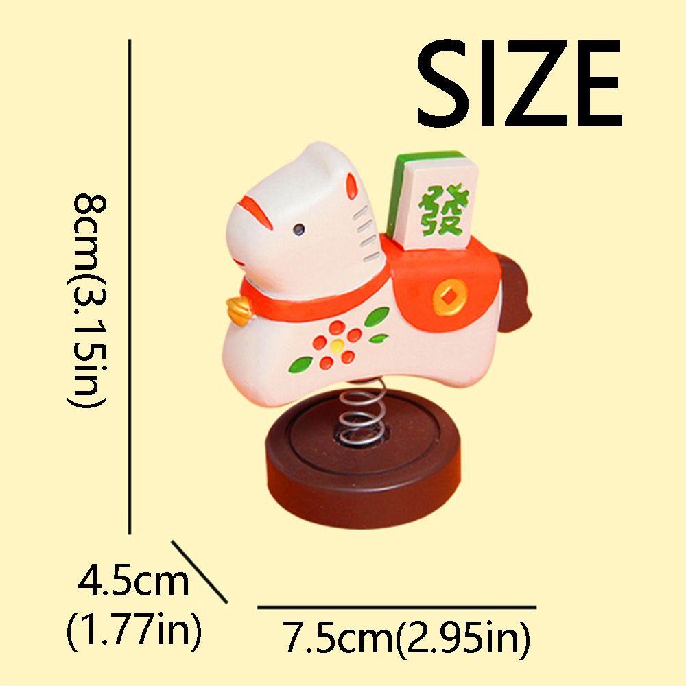 Cartoon Resin Cartoon Horse Statue Handcrafted Rocking Horse Figurine  Home Decoration