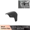 For Chevy Colorado CANYON 14+ Front Gear Shift Head Knob Cover Trim Carbon Fiber