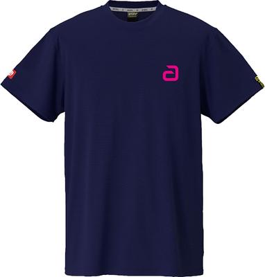 Andro Tischtennisspiel Offiziell vom Japanischen Tischtennisverband zugelassen Unisex Napa Deo Navy x Größe 2XS Shirt, (JTTA), T-Shirt, Alpha, Rosa,