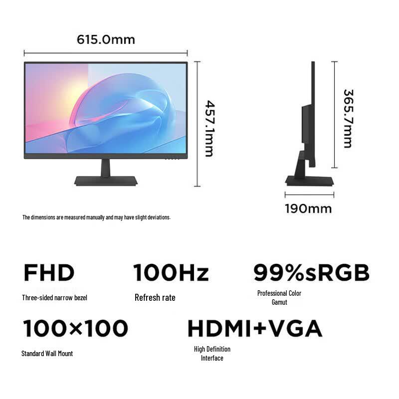 Lenovo XQ27e 27-inch Full HD 100Hz Office Monitor CN plug (adapter included)