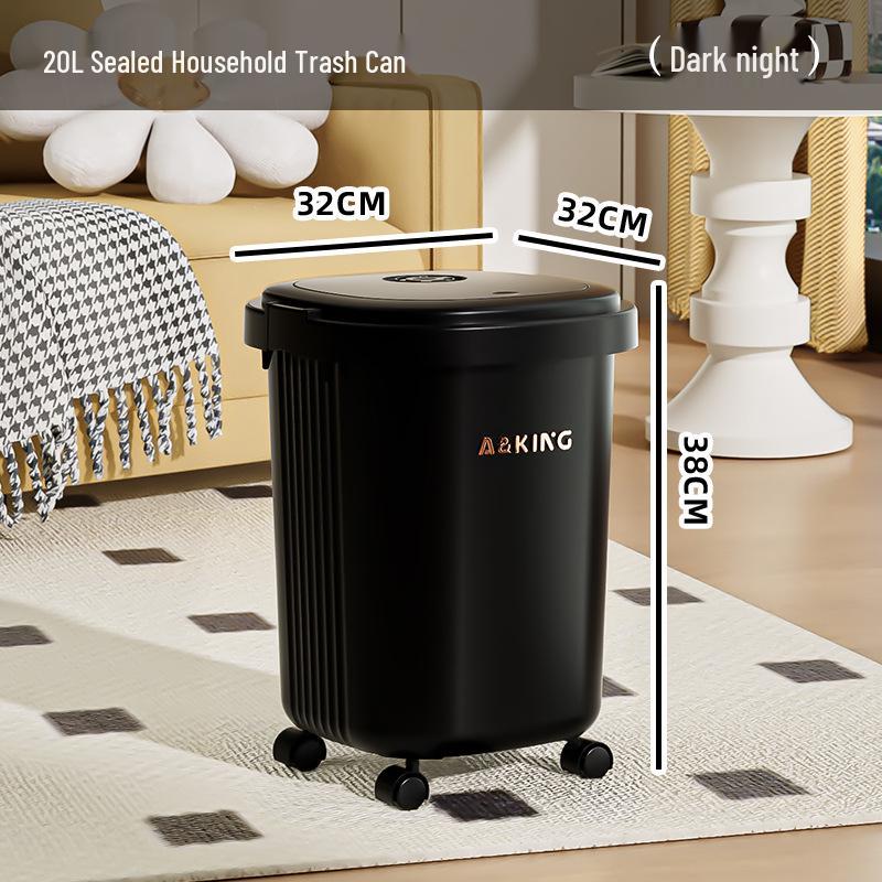Premium Wheeled Square Trash Can with Lid - Large Capacity for Home Use in Living Room, Bedroom, Kitchen, and More
