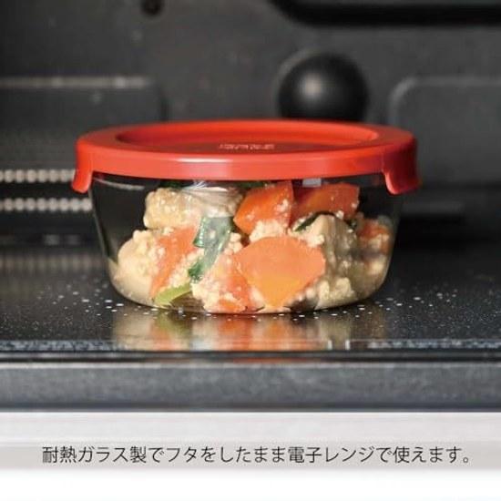 HARIO Heat-Resistant Glass Storage Container Round S M L 3-Piece Set White Microwave Safe Dishwasher 300mL 600mL 1200mL Made Japan MST-3018-OW