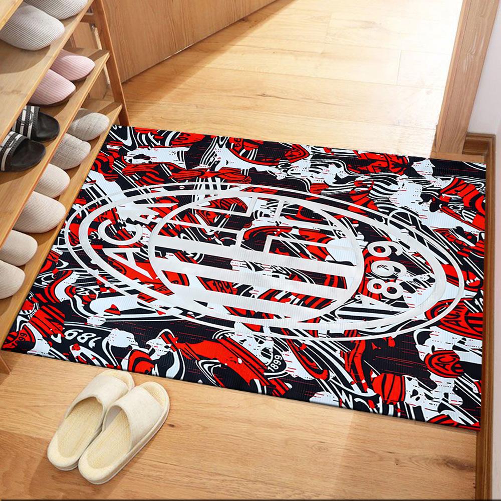Ac Milan Floor Rug Office Rug Suitable For Hallway Foyer Kitchen Dining Room Antislip Carpet Anime Office Decor