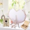 Wedding Guest Book Drop Box Registry Gift Decoration Heart Frame with Sign for Ceremony Party