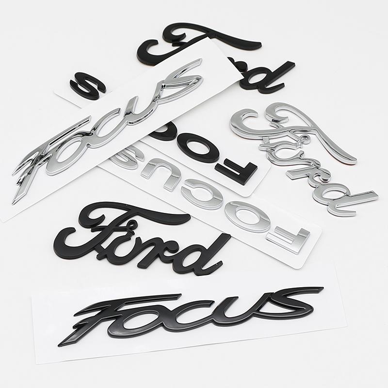 BAZG2 ABS Ford Lettering Badge Stickers Car Rear Trunk Body Emblem Auto Accessories For Ford Focus Fusion Logo ST Line MK2 MK3 MK4
