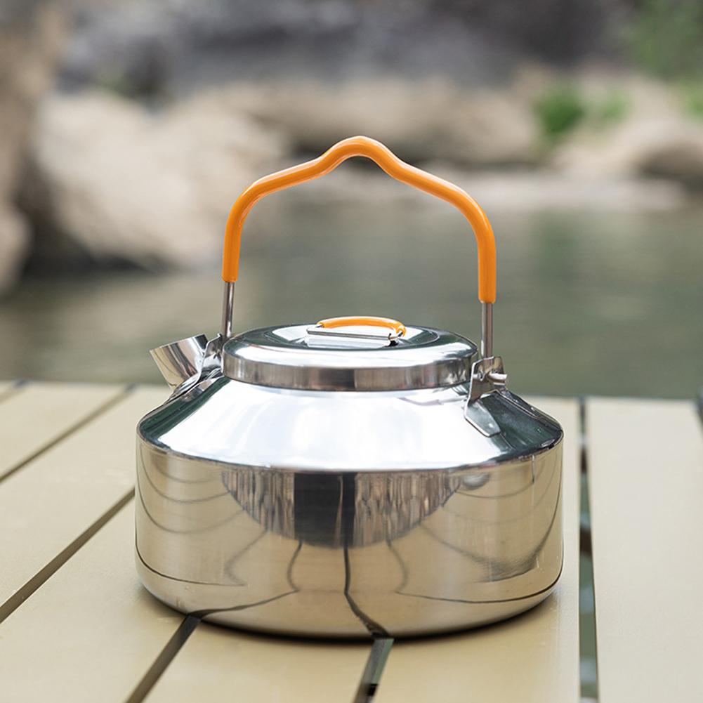 800ml Outdoor Portable Kettle 304 Stainless Steel Teapot Outdoor Hiking Camping Cooking Utensils Equipment