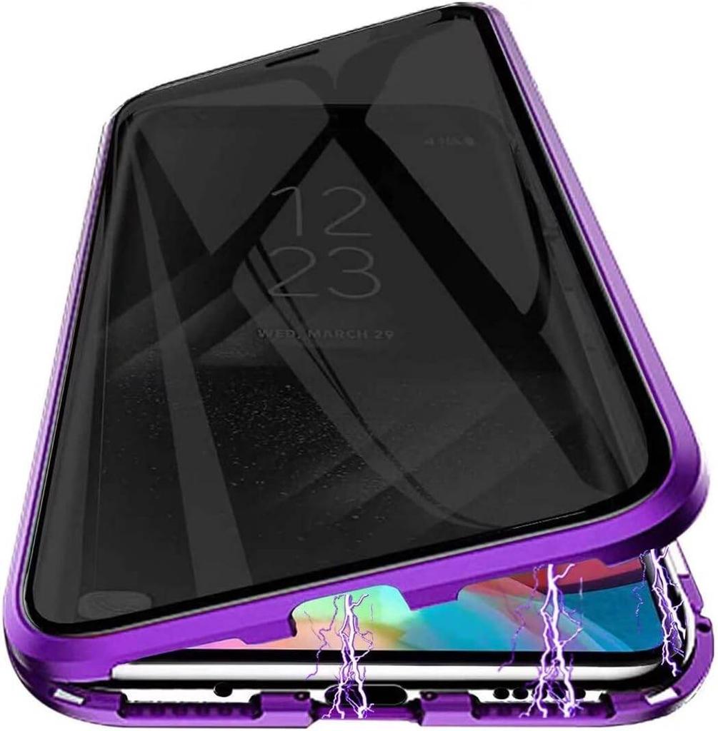 Anti Peeping Case for Samsung Galaxy S26 Ultra Plus S26+, Double Sided Tempered Glass,Metal Frame with Lens Protector Phone Bumpers
