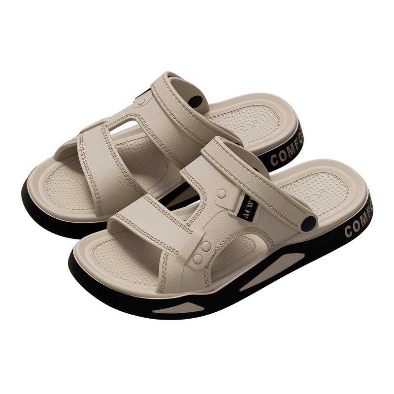

Men Beach Sandals Platform Soft Sandals Comfortable Lightweight Casual Slippers 46-47 коричневий