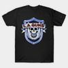 Men Black Print T-shirt Band Rock Metal  La Guns No-Cut Transfer Paper Print Cotton Tshirt