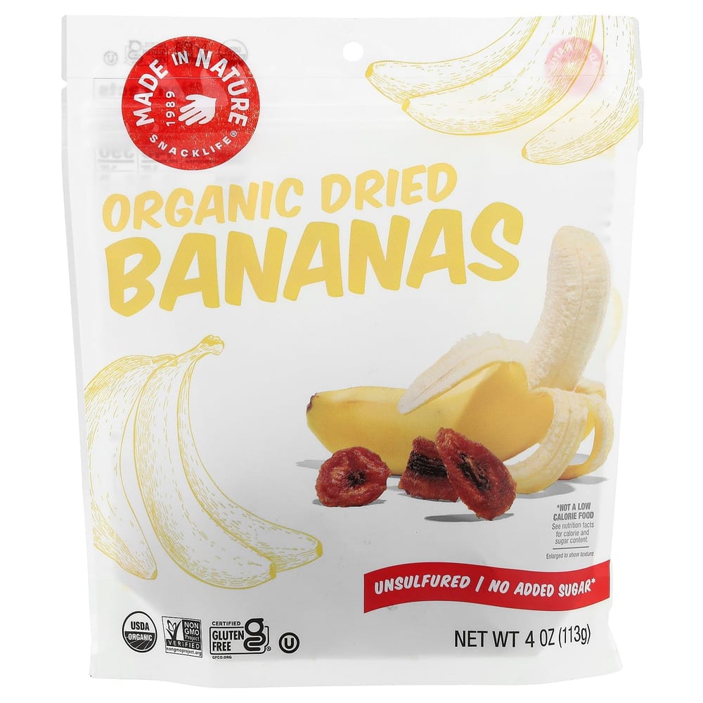 iHerb Made in Nature Banana Slices Soft & Chewy Super Snack 4 oz (113 g)