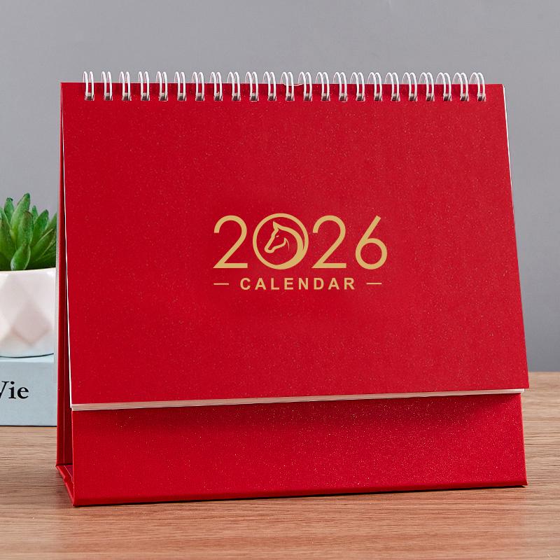 2026 Year of the Horse Simple Style Desk Calendar with Custom Logo and Memo Function