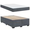 Bed Frame with Mattress Dark Gray 120 X 190 Cm Fabric