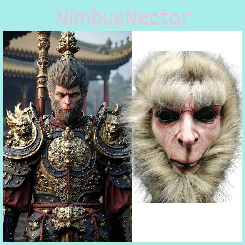 Myth Black Wukong Cosplay Latex Mask Halloween Party Stage Gift Performance