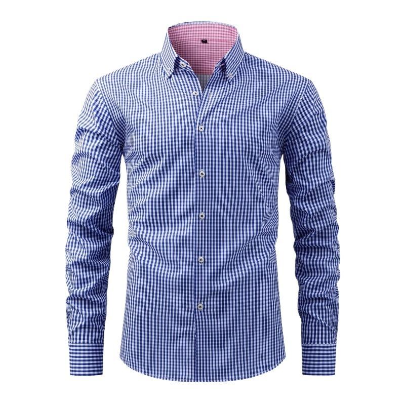 Chemise Habillée Anti-froissage Année Après Année pour Homme Coupe Régulière Manches Longues Chemise Résistante aux Froissures
