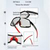 A Pair Of New Color-Changing Cycling Sunglasses Outdoor Conjoined Large-Frame Colorful Sunglasses Trend Full-Frame Goggles New L