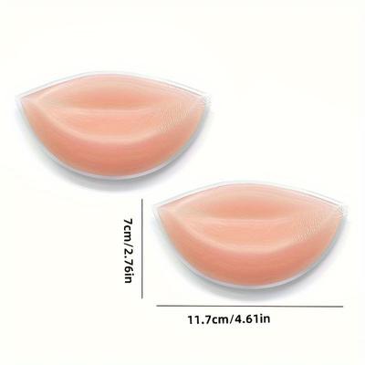 2PCS Invisible Silicone Bra Pads, Push Up Bra Inserts, Women Chest Cups Inserts, Removeable Inserts, Suitable for Bra
