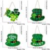 SaintPatricks Festival Pendant Shamrock Door Sign Hanging Signs Front Door Porch Board House Decoration Holiday Supply