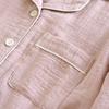 2026 New Couple Spring and Autumn Pajama Set 100% Cotton Gauze Jacquard Women's Long Sleeve Checkered Two Piece Set