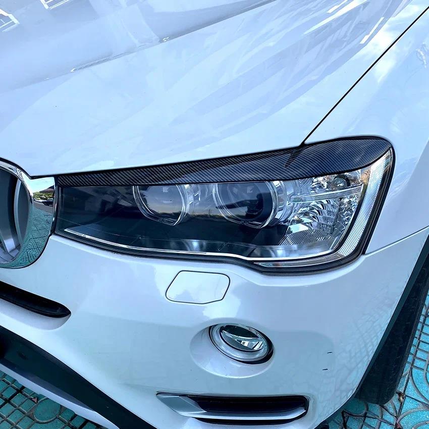 Headlight Eyelids Eyebrows Body Kit Sticker Tuning Gloss Black ABS Plastic For BMW X3 F25 X4 F26 2014 2015 2016 2017 2018