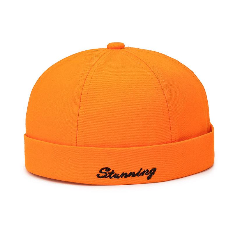 Hipster Embroidery Male and Female Couples Hip Hop Street Melon Fur Hat Spring and Autumn Personality Sailor Brimless Hat