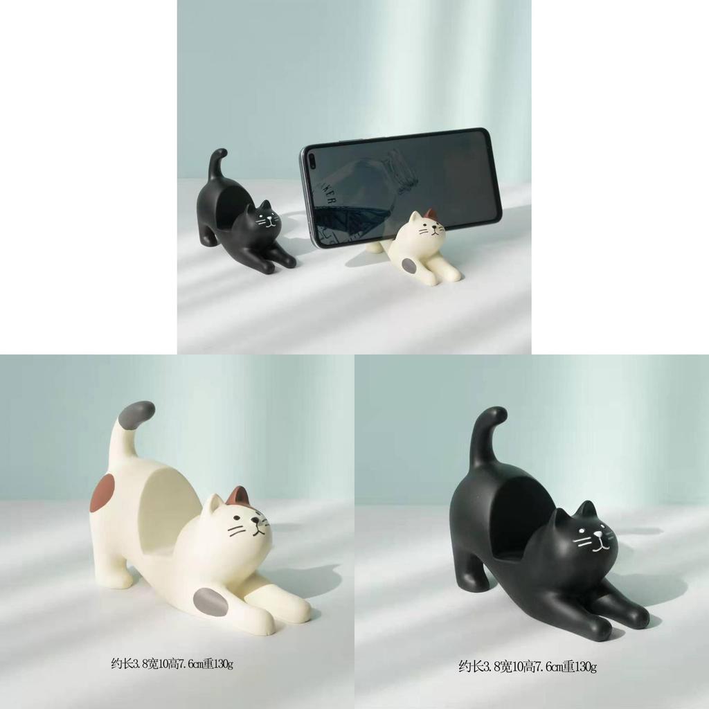 Lazy Cat Resin Ipad Stand With Unique For Office And Bedroom Use