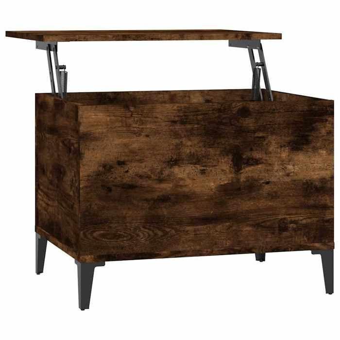 819577 vidaXL Coffee Table Smoked Oak 60x44.5x45 Cm Engineered Wood