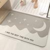 Simple Ins Bathroom Door Non-slip Floor Mat, Diatom Mud Foot Mat, Bathroom Water Absorption Quick-drying Anti-drop Foot Mat