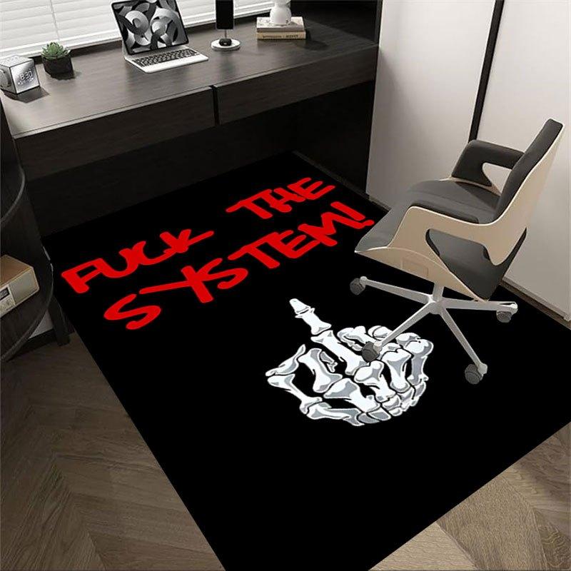 

1pc Sons of Anarchy themed Office Carpet Chair Mats - durable polyester rug for home theater, office, dorm room decor - tA65 60cm by 90cm