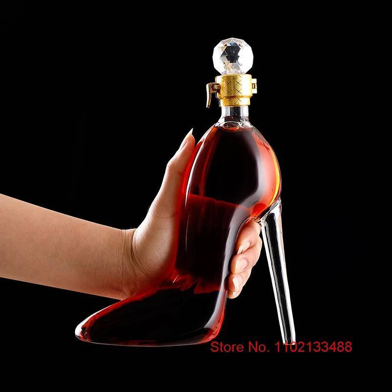Sexy Female High Heels Crystal Liquor Bottle Drinking Accessories Wine Gift Decanter Whisky Bottle Whiskey Decanter Dropshipping