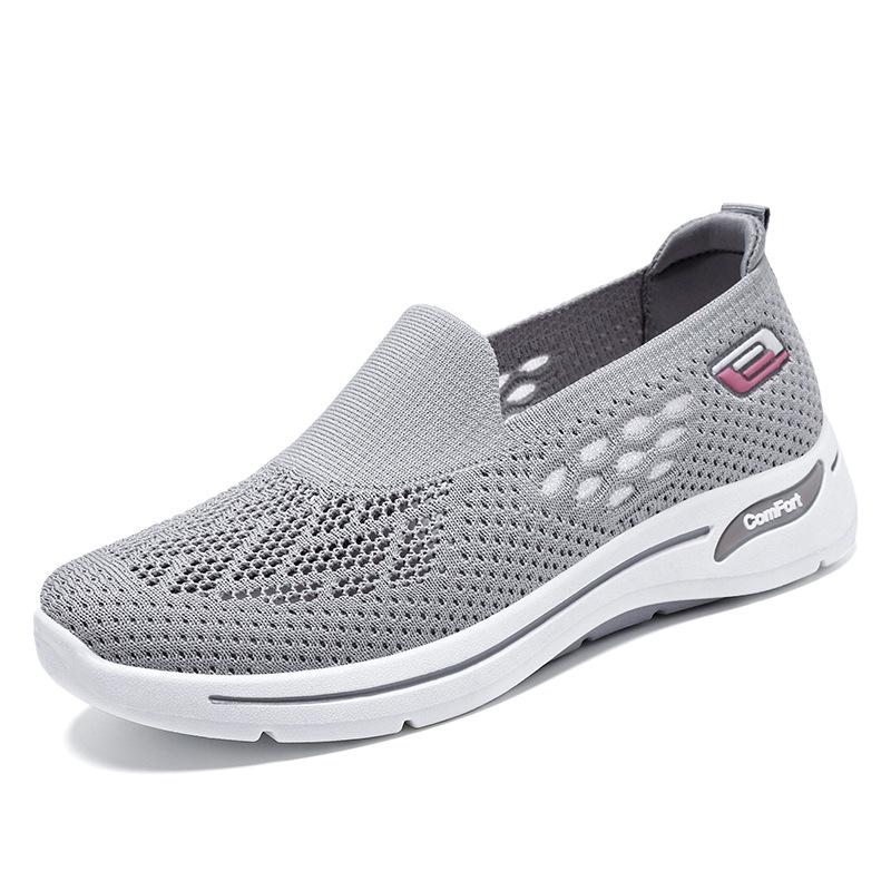 Summer 2025 Breathable Mesh Walking Shoes for Women - Comfortable Casual Shoes for Middle-Aged and Elderly