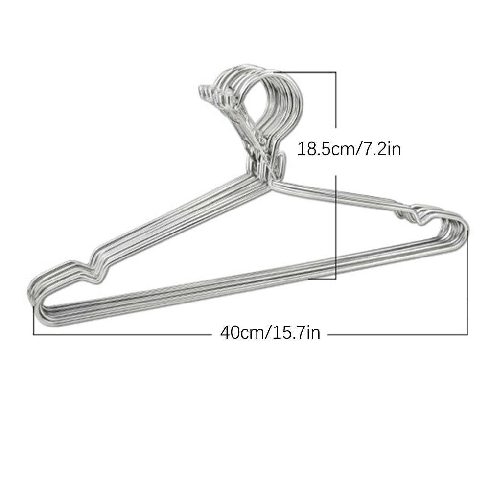 Stainless Steel Coat Hanger Household Multifunctional Non Creases Metal Windproof Hangers For Bathroom Balcony Closet Organiser