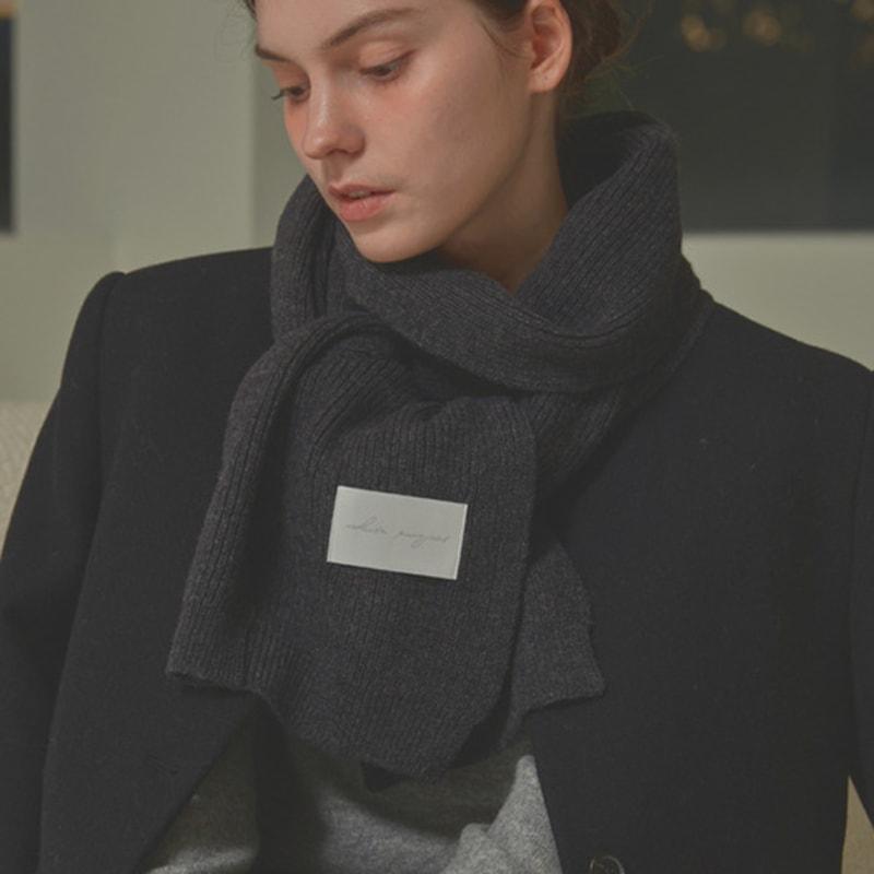 

White Project WOOL KNIT MUFFLER [10COLOR] GREY