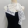 White Fake Collar Shawl Translucence Protect Neck Scarf Elegant Lace Neck Guard Scarf  Female
