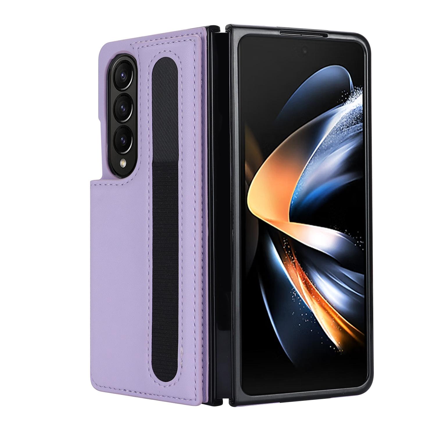 

New Z Fold7 5-fold Hand Leather Case Suitable for Samsung Fold6 Double Button Pen Slot Mobile Phone Protective Case Galaxy Z Fold7