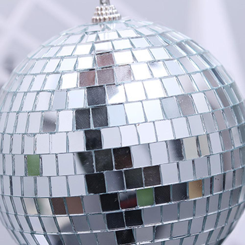 Lighting Reflection Mirror Ball Multi-Size Hanging Mirror Disco Ball Silver for Party Holiday Festivals
