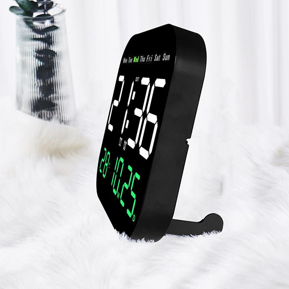 Digital Wall Clock Boarderless Wall-mounted Clock Large Number Display Temperature/Date Display Multifunctional for Home Office