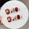 10 Stück handgefertigte Weihnachtsnägel, niedliche und elegante kurze Nägel, exquisite Christbaumschmuckstücke, bezaubernde und charmante fröhliche Rentiere
