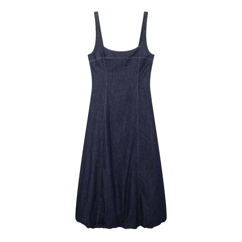 

Kaslead New Arrival Women s Clothing Fashion Style Fashion Minimalist Balloon Version Denim Dress 6929283 Navy L
